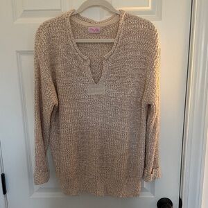 Pink Lily Women's Cream Knit Sweater